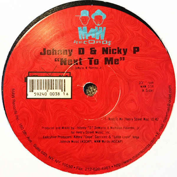 Cover Johnny D & Nicky P - Next To Me / Yes You Dew (12, Bla) Schallplatten Ankauf