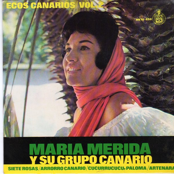 Cover María Mérida Y Su Grupo Canario* - Ecos Canarios / Vol. II (7, EP) Schallplatten Ankauf