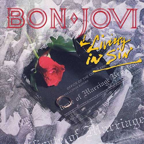 Cover Bon Jovi - Living In Sin (7, Single) Schallplatten Ankauf