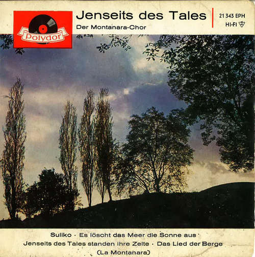 Cover Der Montanara-Chor* - Jenseits Des Tales (7, EP, Mono) Schallplatten Ankauf