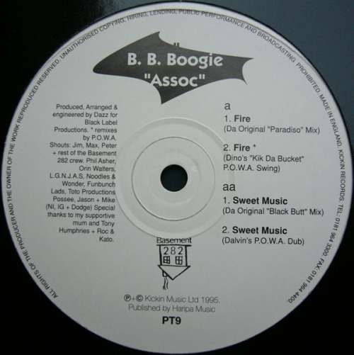 Cover B. B. Boogie Assoc* - Fire / Sweet Music (12) Schallplatten Ankauf