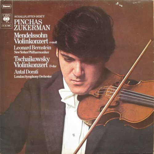 Cover Pinchas Zukerman, Mendelssohn*, Tchaikowsky* - Schallplatten-Debüt Mendelssohn Violinkonzert E-moll, Tchaikowsky Violinkonzert D-Dur (LP, Album, RP) Schallplatten Ankauf