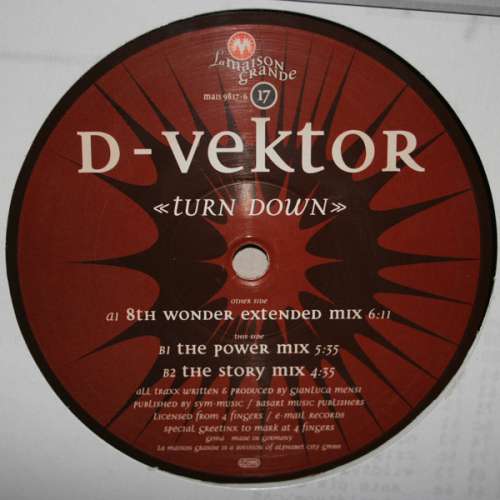 Cover D-Vektor - Turn Down (12) Schallplatten Ankauf