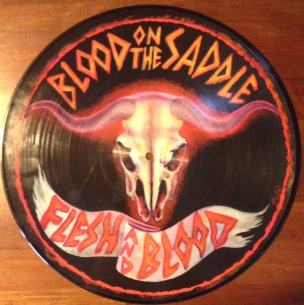 Cover Blood On The Saddle - Flesh & Blood (LP, Album, Pic) Schallplatten Ankauf