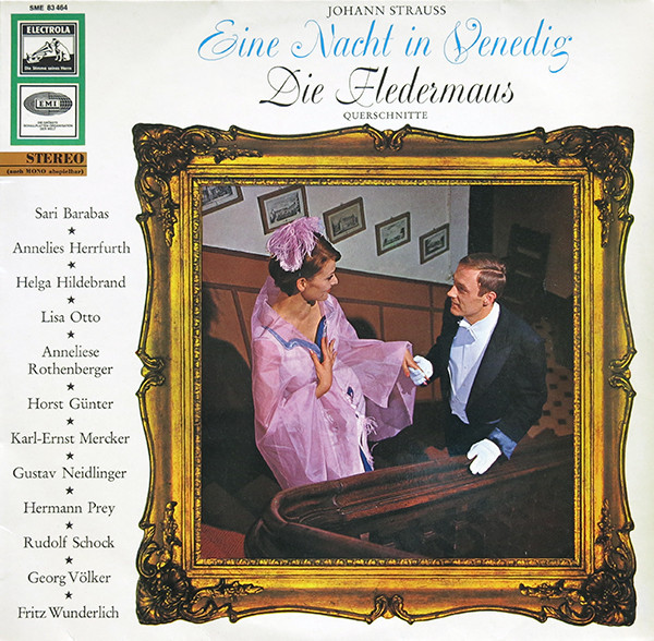 Cover Johann Strauss* - Eine Nacht In Venedig / Die Fledermaus (Querschnitte) (LP, Comp) Schallplatten Ankauf