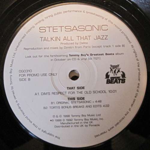 Cover Stetsasonic - Talkin' All That Jazz (Remixes) (2x12, Promo) Schallplatten Ankauf