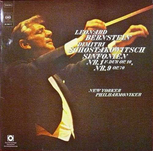 Cover Dimitri Schostakowitsch* / Leonard Bernstein Conducting The New York Philharmoniker* - Sinfonien Nr.1 F-Dur Op.10, Nr.9 Op.70 (LP, Album, Club) Schallplatten Ankauf