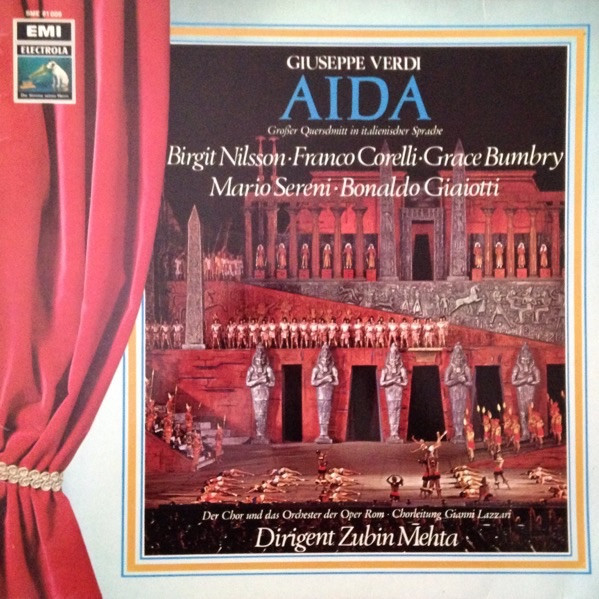 Cover Giuseppe Verdi - Aida (Grosser Querschnitt In Italienischer Sprache) (LP, Album) Schallplatten Ankauf