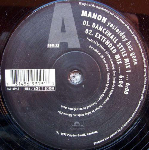 Cover Manon (2) - Yesterday Has Gone (12) Schallplatten Ankauf