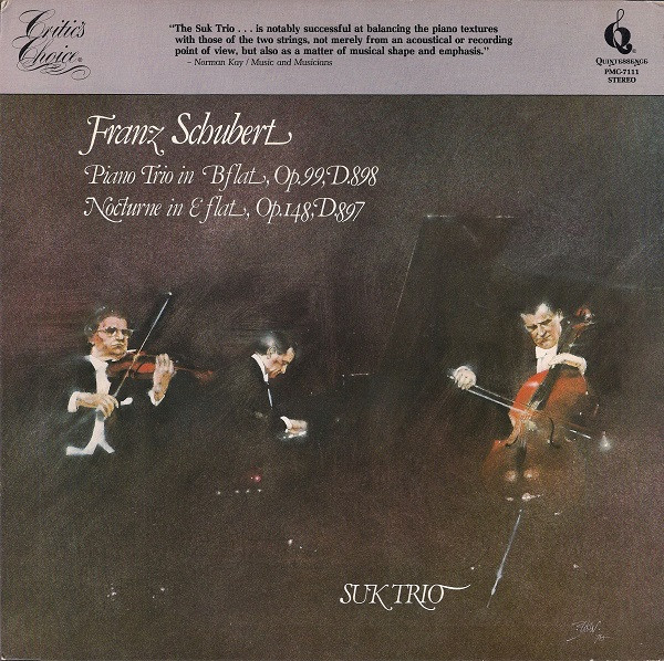 Cover Franz Schubert, Suk Trio - Piano Trio In B Flat, Op. 99, D.898 / Nocturne In E Flat, Op.148, D.897 (LP, RM) Schallplatten Ankauf