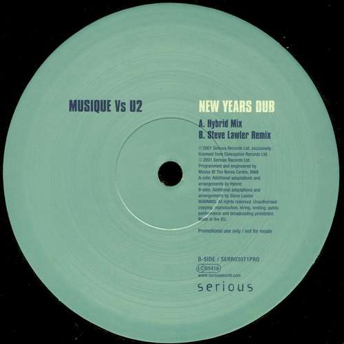 Cover Musique (2) Vs U2 - New Years Dub (12, Promo) Schallplatten Ankauf