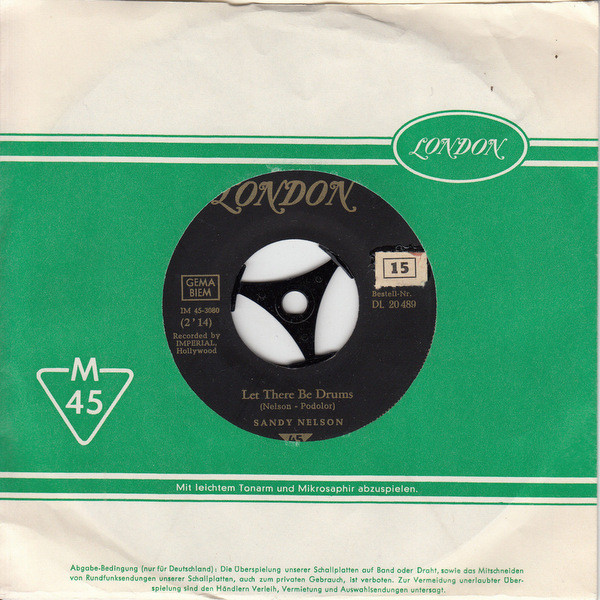 Cover Sandy Nelson - Let There Be Drums (7, Single) Schallplatten Ankauf