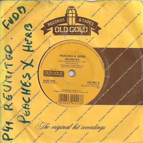 Cover Peaches & Herb - Reunited (7, Single) Schallplatten Ankauf