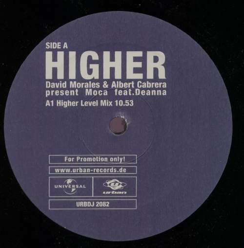 Bild David Morales & Albert Cabrera Present Moca Feat. Deanna - Higher (12, Promo) Schallplatten Ankauf