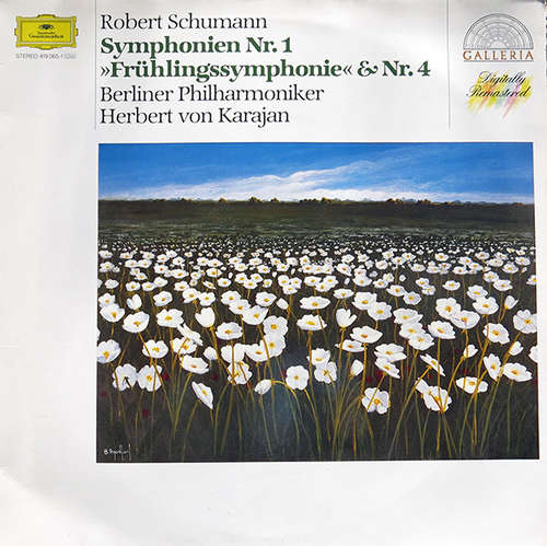 Cover Robert Schumann - Berliner Philharmoniker - Herbert von Karajan - Symphonien Nr.1 »Frühlingssymphonie« & Nr.4 (LP, RE, RM) Schallplatten Ankauf