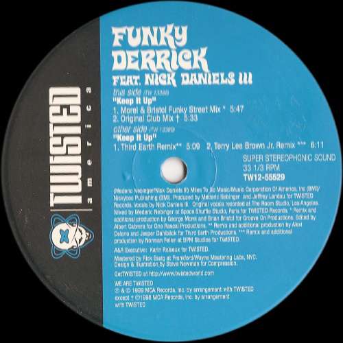 Cover Funky Derrick Featuring Nick Daniels III - Keep It Up (12) Schallplatten Ankauf