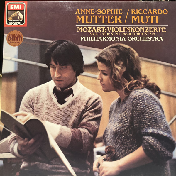 Cover Mozart* - Anne-Sophie Mutter / Riccardo Muti / Philharmonia Orchestra - Violinkonzerte No.2 D-dur K.211 / No.4 D-dur K.218 (LP, Album, Club) Schallplatten Ankauf