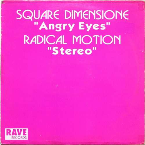 Cover Square Dimensione / Radical Motion - Angry Eyes / Stereo (12) Schallplatten Ankauf