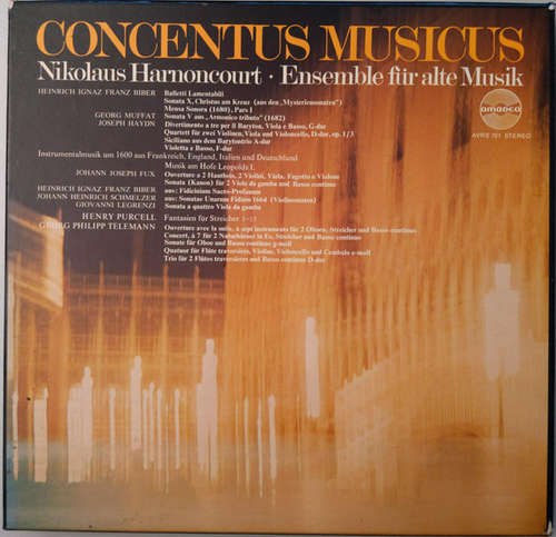 Cover Concentus Musicus*, Nikolaus Harnoncourt - Ensemble Für Alte Musik (7xLP + Box, Boo) Schallplatten Ankauf
