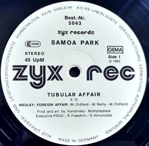 Cover Samoa Park - Tubular Affair (12, Gre) Schallplatten Ankauf