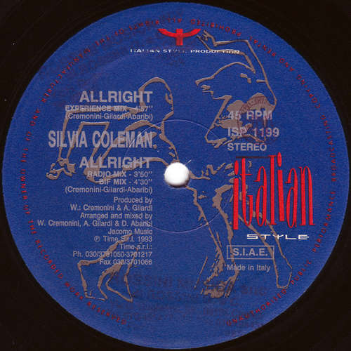 Cover Silvia Coleman - Allright (12) Schallplatten Ankauf