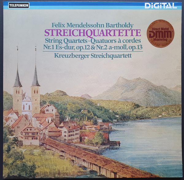Cover Kreuzberger Streichquartett - Felix Mendelssohn-Bartholdy - Streichquartette Nr. 1 Es-dur, Op. 12 & Nr. 2 A-moll, Op. 13 (LP) Schallplatten Ankauf