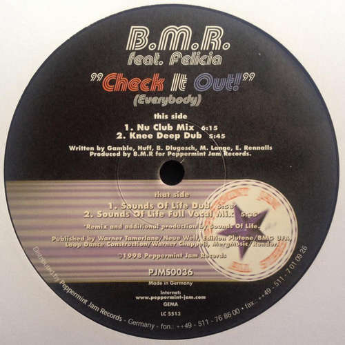 Cover B.M.R.* Feat. Felicia* - Check It Out! (Everybody) (12) Schallplatten Ankauf