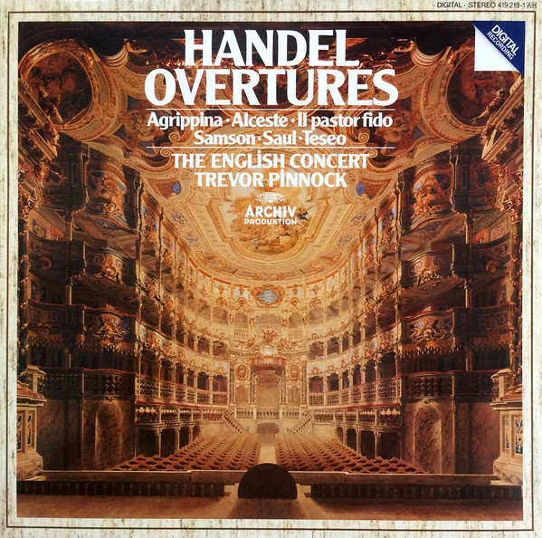 Cover Händel* / The English Concert, Trevor Pinnock - Overtures (Agrippina • Alceste • Il Pastor Fido • Samson • Saul • Teseo) (LP) Schallplatten Ankauf