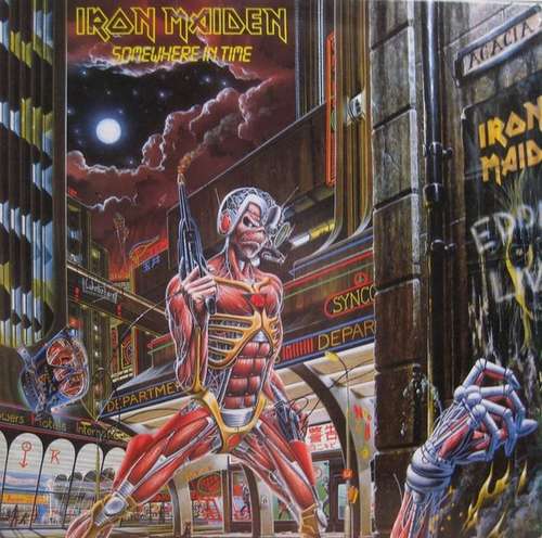 Cover Iron Maiden - Somewhere In Time (LP, Album, RE, RM, 180) Schallplatten Ankauf