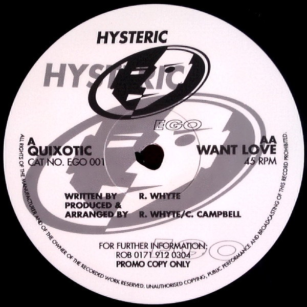 Cover Hysteric Ego - Quixotic / Want Love (12, Promo) Schallplatten Ankauf