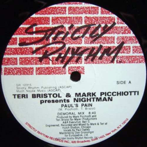 Cover Teri Bristol & Mark Picchiotti Present Nightman - Paul's Pain (2x12) Schallplatten Ankauf