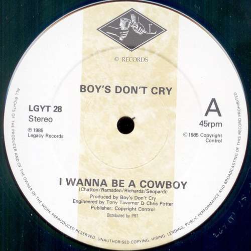 Cover Boy's Don't Cry* - I Wanna Be A Cowboy (12) Schallplatten Ankauf