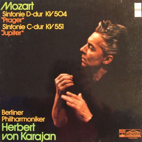 Cover Mozart*, Herbert von Karajan, Berliner Philharmoniker - Sinfonie D-dur KV 504 Prager / Sinfonie C-dur KV 551 Jupiter (LP, Album) Schallplatten Ankauf