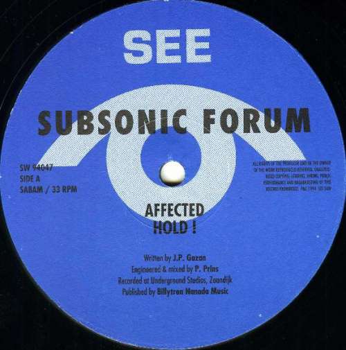 Cover Subsonic Forum - Affected (12) Schallplatten Ankauf