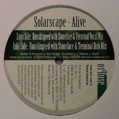 Cover Solarscape (2) - Alive (12) Schallplatten Ankauf