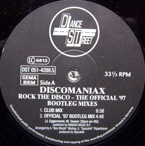 Cover Discomaniax - Rock The Disco – The Official '97 Bootleg Mixes (12) Schallplatten Ankauf