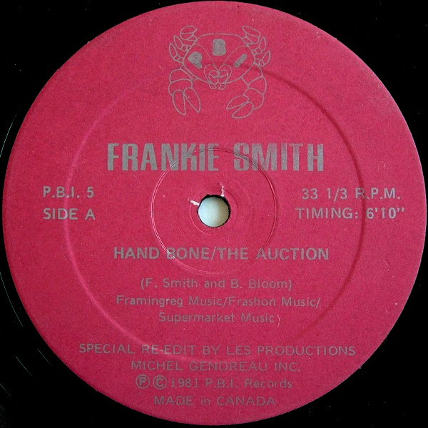 Cover Frankie Smith - Hand Bone/The Auction (12) Schallplatten Ankauf