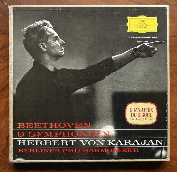 Cover Beethoven* / Herbert von Karajan, Berliner Philharmoniker - 9 Symphonien (Box + 7xLP, Mono, Club) Schallplatten Ankauf