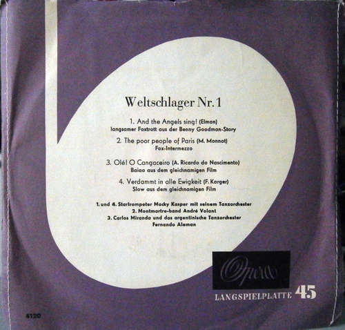 Cover Various - Weltschlager Nr. 1 (7, EP, Mono) Schallplatten Ankauf
