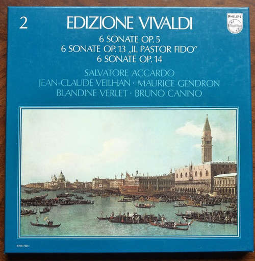 Cover Vivaldi* - Salvatore Accardo, Jean-Claude Veilhan, Maurice Gendron, Blandine Verlet, Bruno Canino - 6 Sonate Op.5 • 6 Sonate Op.13 Il Pastor Fido • 6 Sonate Op.14 (3xLP + Box) Schallplatten Ankauf