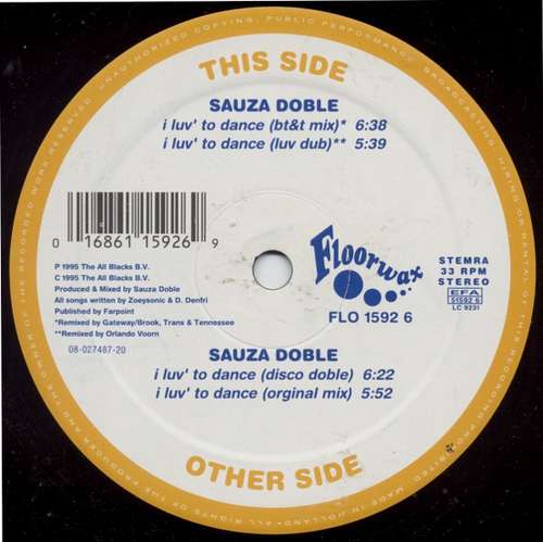 Cover Sauza Doble - I Luv' To Dance (12) Schallplatten Ankauf