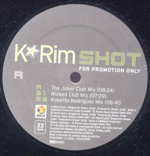 Cover K*Rim - Shot (12, Promo) Schallplatten Ankauf