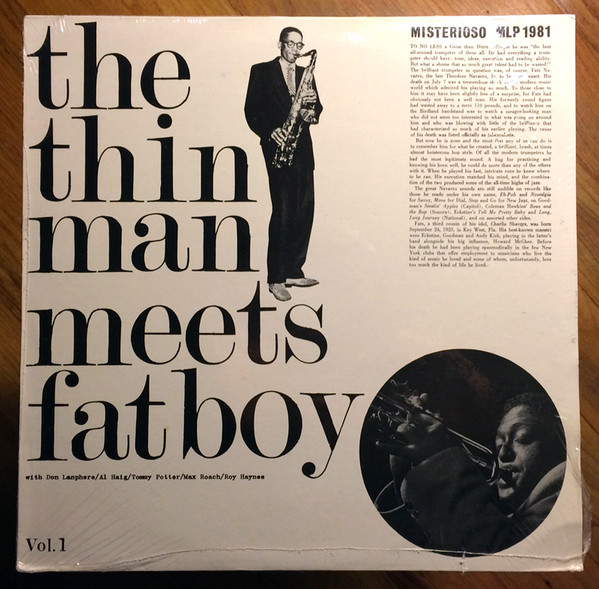 Cover Wardell Gray Quartet / Don Lanphere Quintet - The Thin Man Meets Fatboy Vol. I (LP) Schallplatten Ankauf