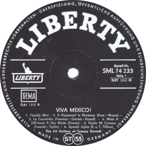 Cover The 50 Guitars Of Tommy Garrett - ¡Viva Mexico! (LP, Album, RE) Schallplatten Ankauf