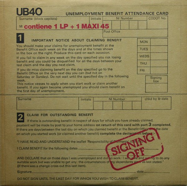 Cover UB40 - Signing Off (LP, Album + 12, Maxi) Schallplatten Ankauf