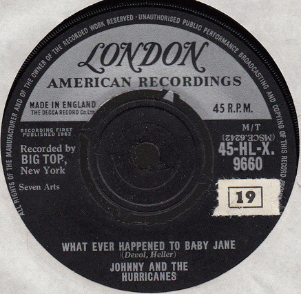 Cover Johnny And The Hurricanes - Whatever Happened To Baby Jane (7, Single) Schallplatten Ankauf