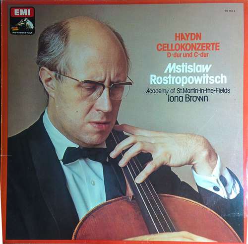 Cover Haydn* - Mstislaw Rostropowitsch* - Academy Of St. Martin-In-The-Fields* - Iona Brown - Cellokonzerte D-dur Und C-dur (LP, Club, RE) Schallplatten Ankauf