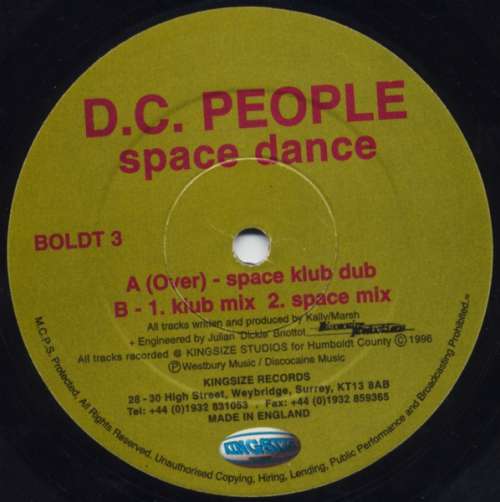 Cover D.C. People - Space Dance (12) Schallplatten Ankauf