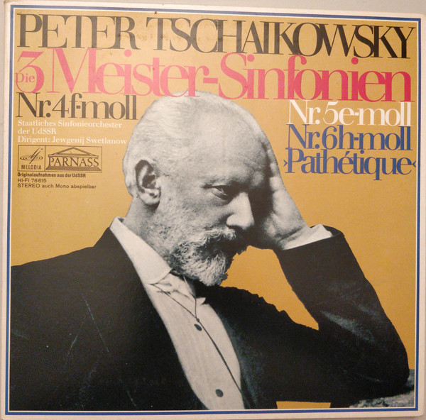 Cover Peter Tschaikowsky* - Die 3 Meister-Sinfonien (3xLP, Comp, Gat) Schallplatten Ankauf