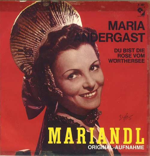 Cover Maria Andergast - Mariandl (7, Single, Mono) Schallplatten Ankauf